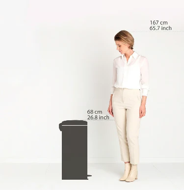 Brabantia New lcon Pedal Bin Platinum -30L - Image 3
