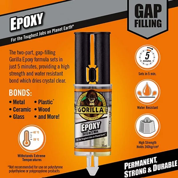 Gorilla Epoxy Glue 25ml - Image 2