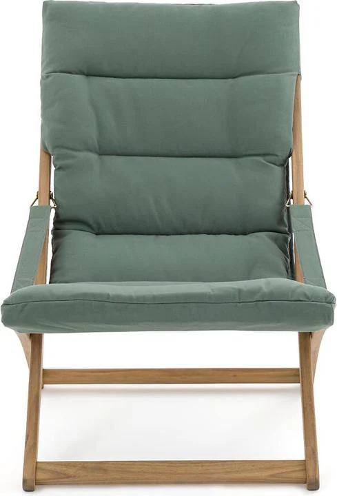 Acacia Wooden Folding Lounge Chair with Cushion - Image 2
