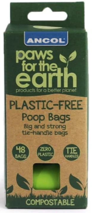 Ancol Paws for the Earth compostable plastic free poo bags – 48