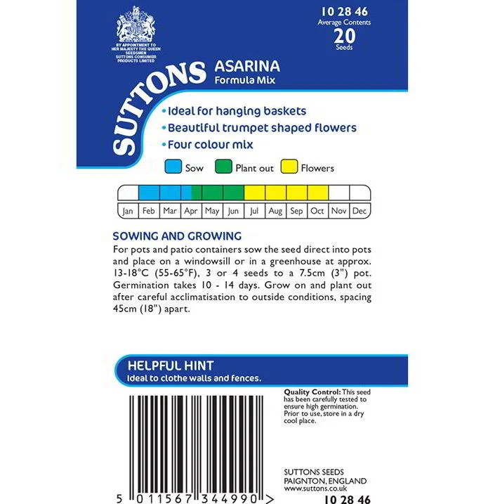 Asarina 'Formula Mix' - Seeds - Image 3