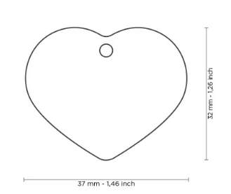 MY FAMILY Big Heart Aluminium ID Tag - Image 2