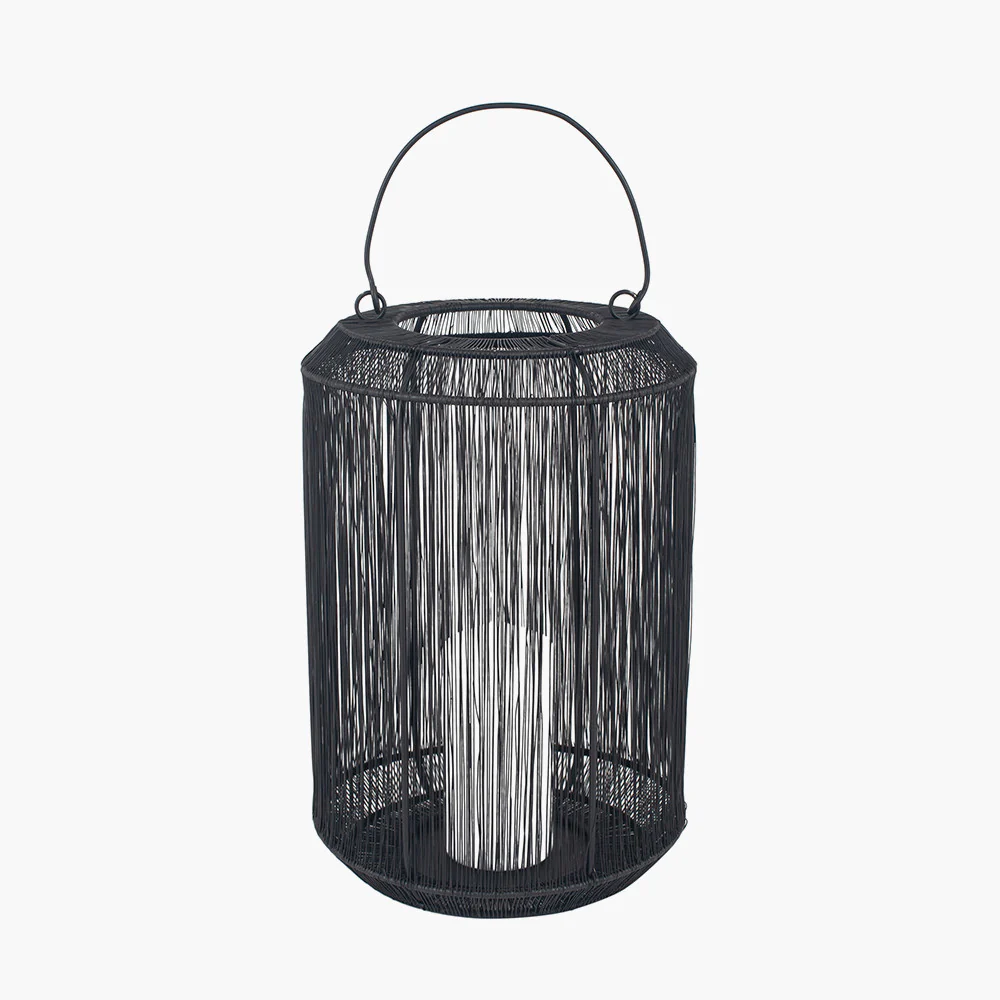 Black Metal Wire Lantern Medium