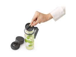 Brabantia Make & Take Water Bottle with Strainer 0.5L - Dark Grey - Image 2