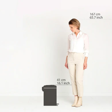 Brabantia Newlcon Pedal Bin Platinum -12L - Image 3