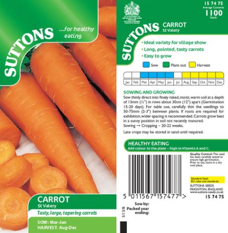 Carrot 'St. Valery' - Seeds - Image 2