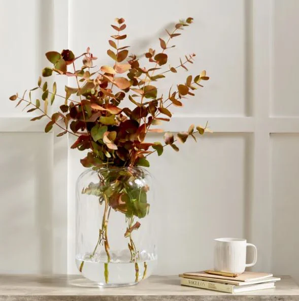 Clear Glass Diamond Optic Vase Large - Image 2