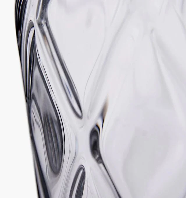 Clear Glass Diamond Optic Vase Small - Image 6