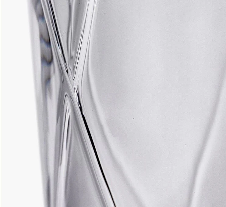 Clear Glass Optic Vase Large - Image 3