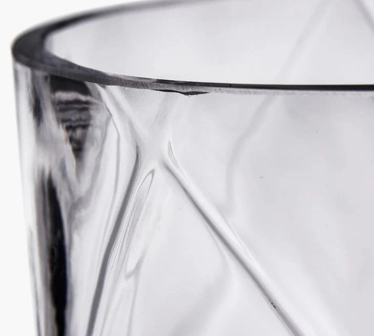 Clear Glass Optic Vase Large - Image 6