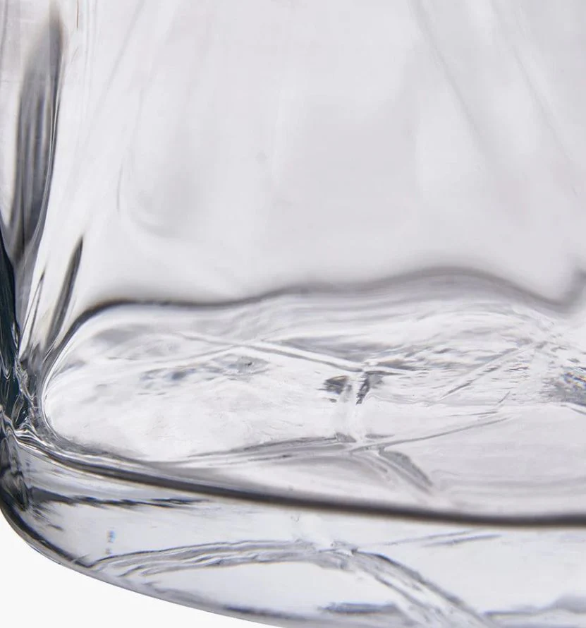 Clear Glass Optic Vase Medium - Image 3