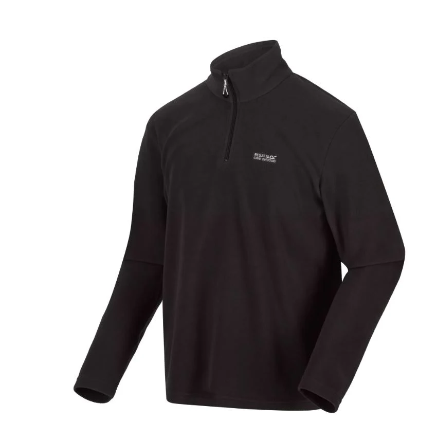 Regatta Men's AW23 Thompson Lightweight Half Zip Fleece | Black - Image 4