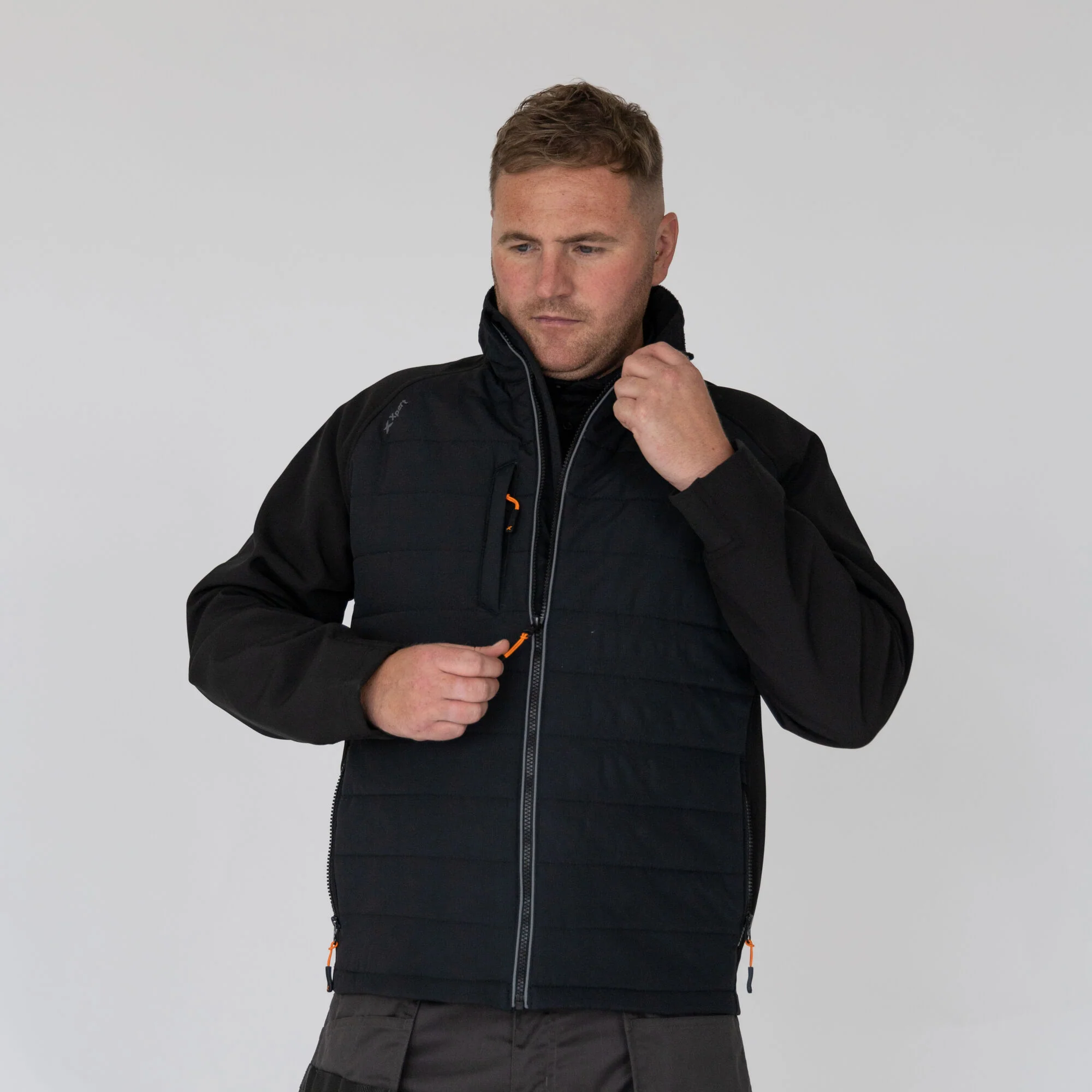 Xpert Pro Rip-stop Insulated Hybrid Jacket Black - Image 3