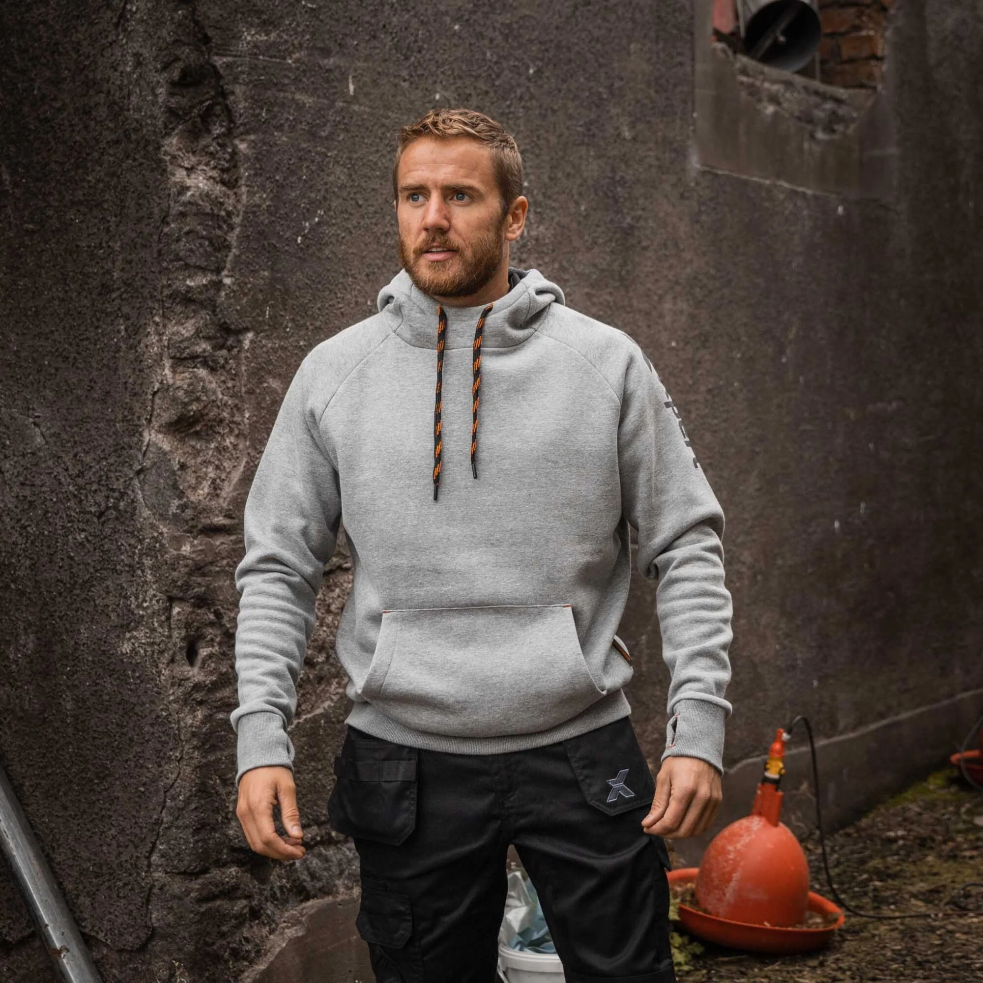 Xpert Pro Pullover Hoodie Grey Marl - Image 3