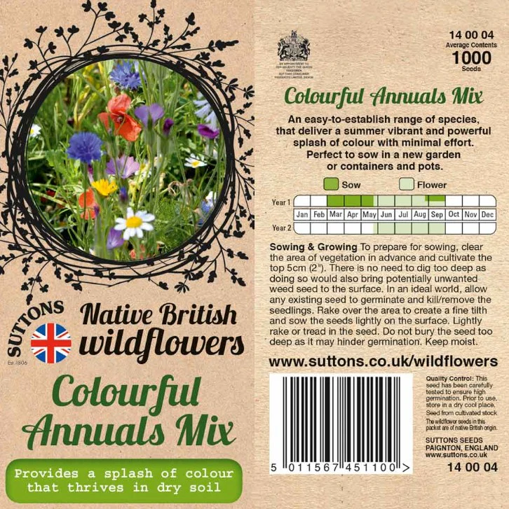 Colourful Annuals Mix Flower Seeds