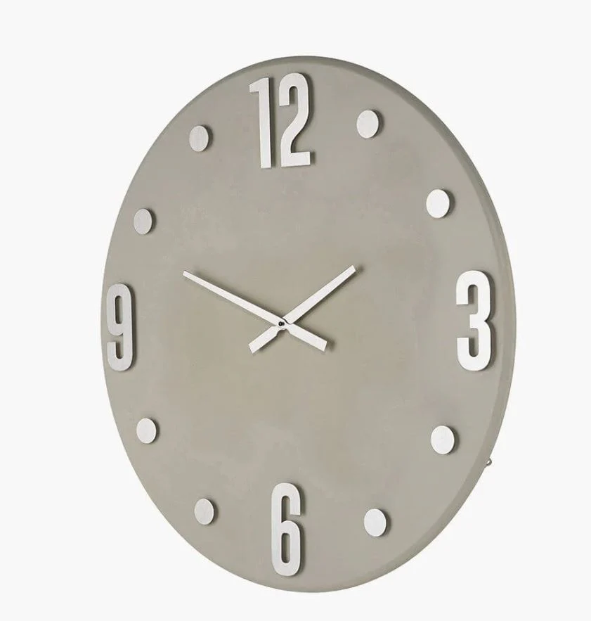 Cool Grey and Silver Metal Retro Wall Clock - Image 3