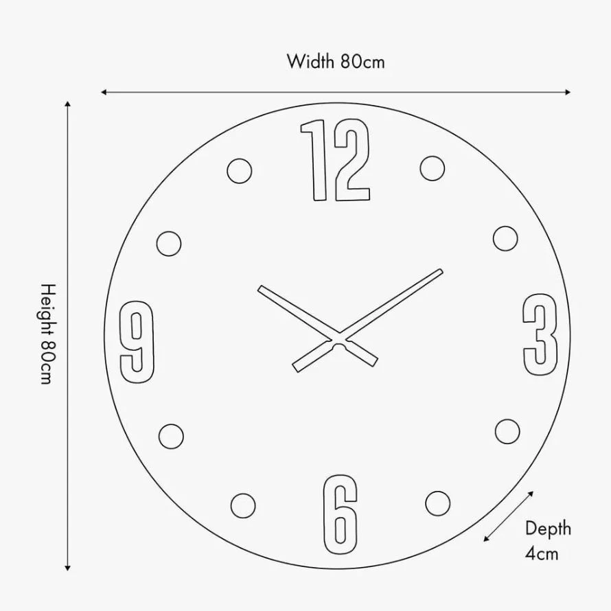 Cool Grey and Silver Metal Retro Wall Clock - Image 4