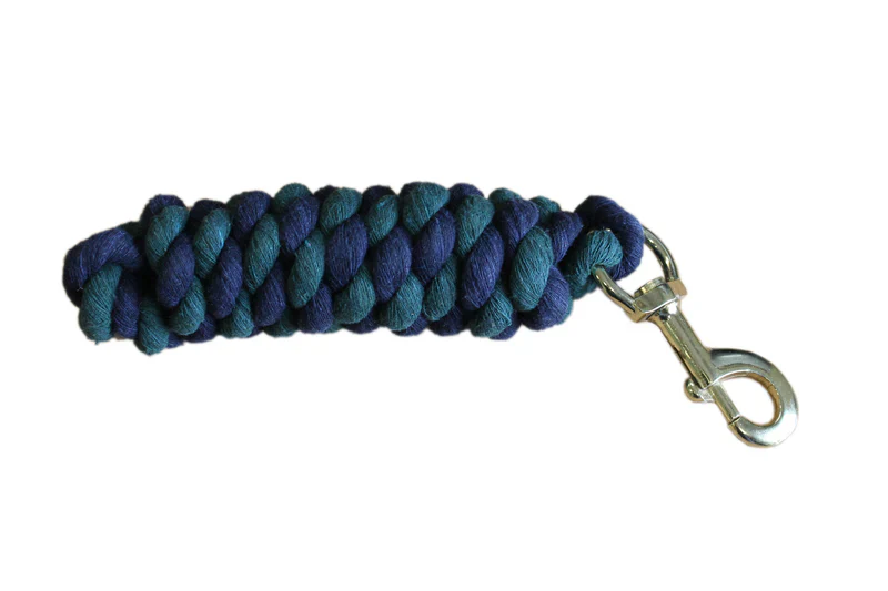 COTTON TRIGGER HOOK LEADROPE NAVY/GREEN