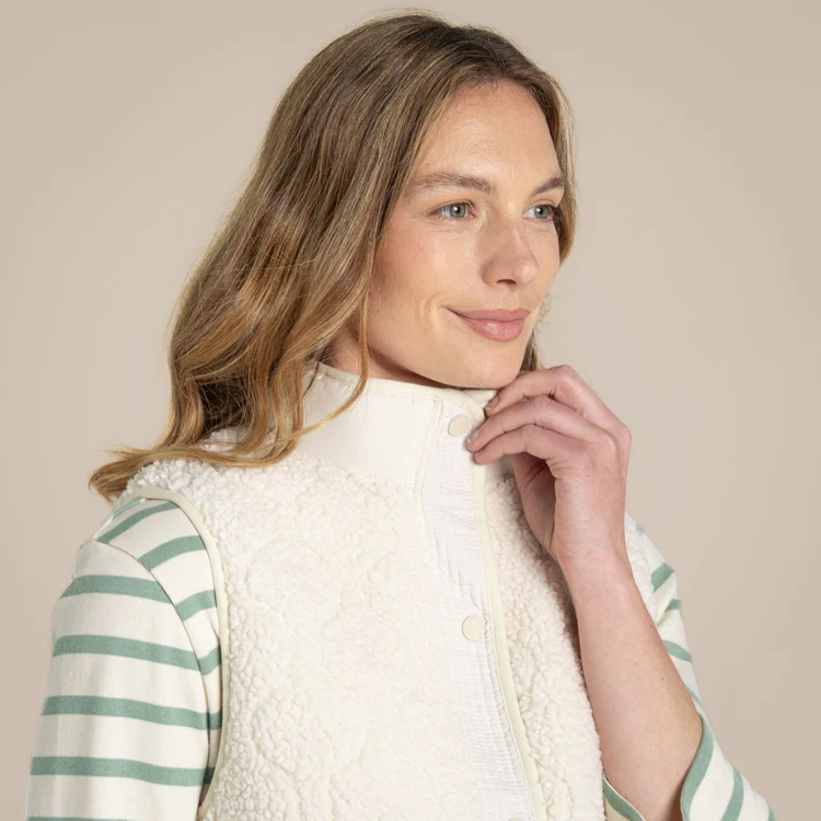 Craghoppers Dinas Vest Fleece - Ecru Print - Image 2