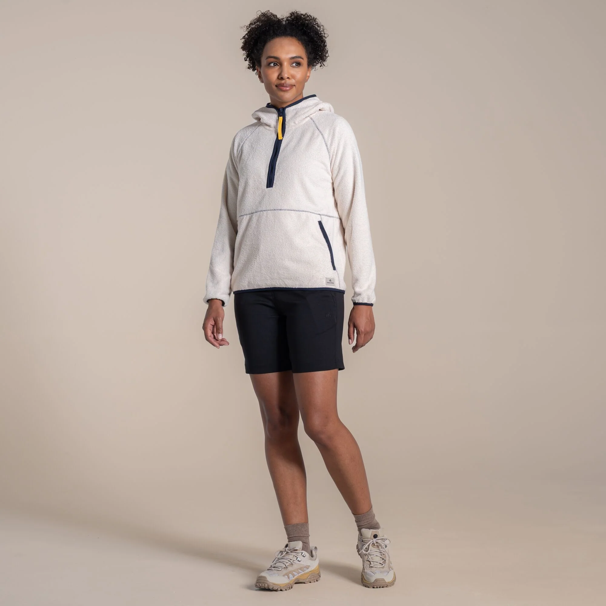 Craghoppers Laia Hooded Half Zip - Ecru Print - Image 4