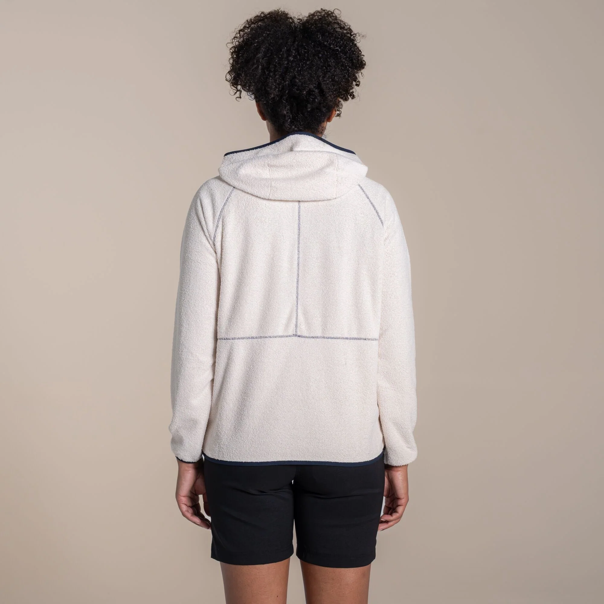 Craghoppers Laia Hooded Half Zip - Ecru Print - Image 5