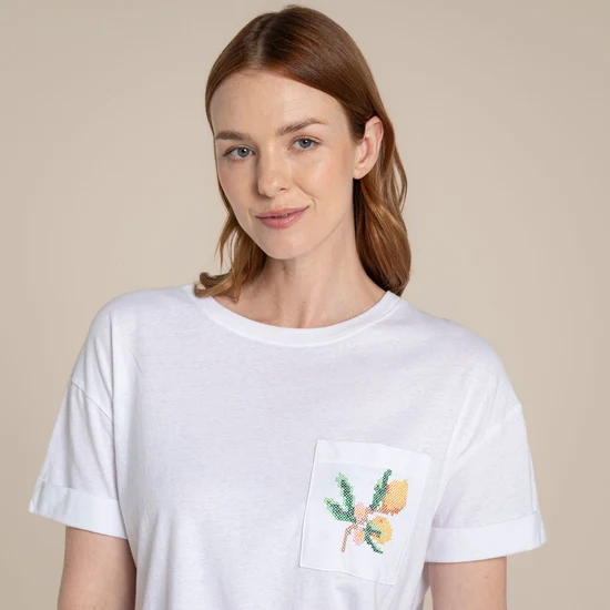 Craghoppers Maya T-Shirt - White Floral - Image 4