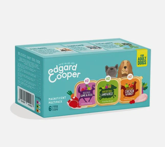 Edgard & Cooper Wet Multipack Cup for Dogs 6x100g