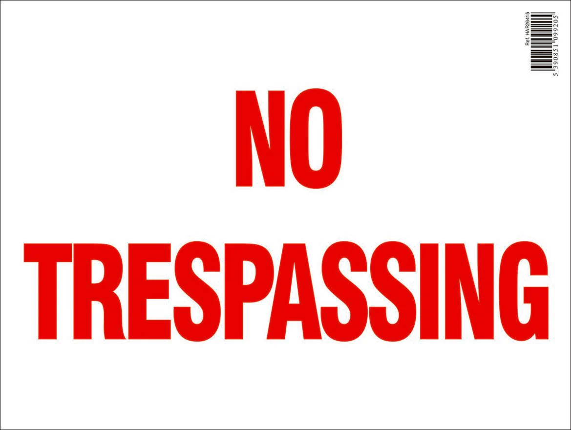 No Trespassing Farm Sign