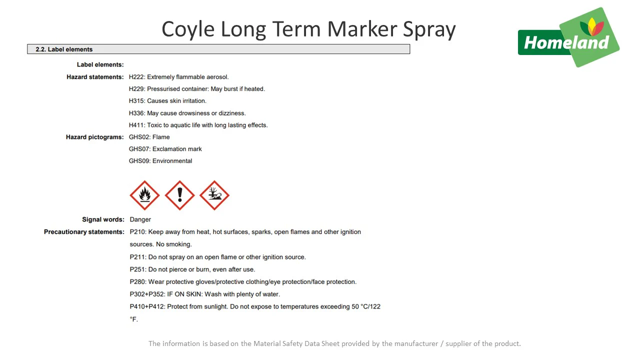 Coyle's Long Term Marker Spray - Image 2