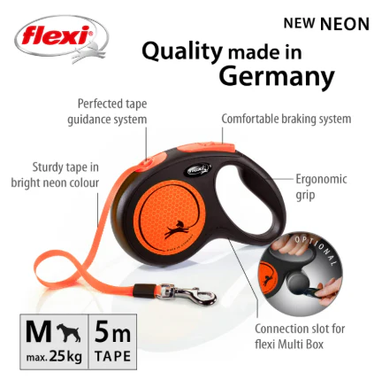 Flexi Neon Tape 5m Orange - Image 2