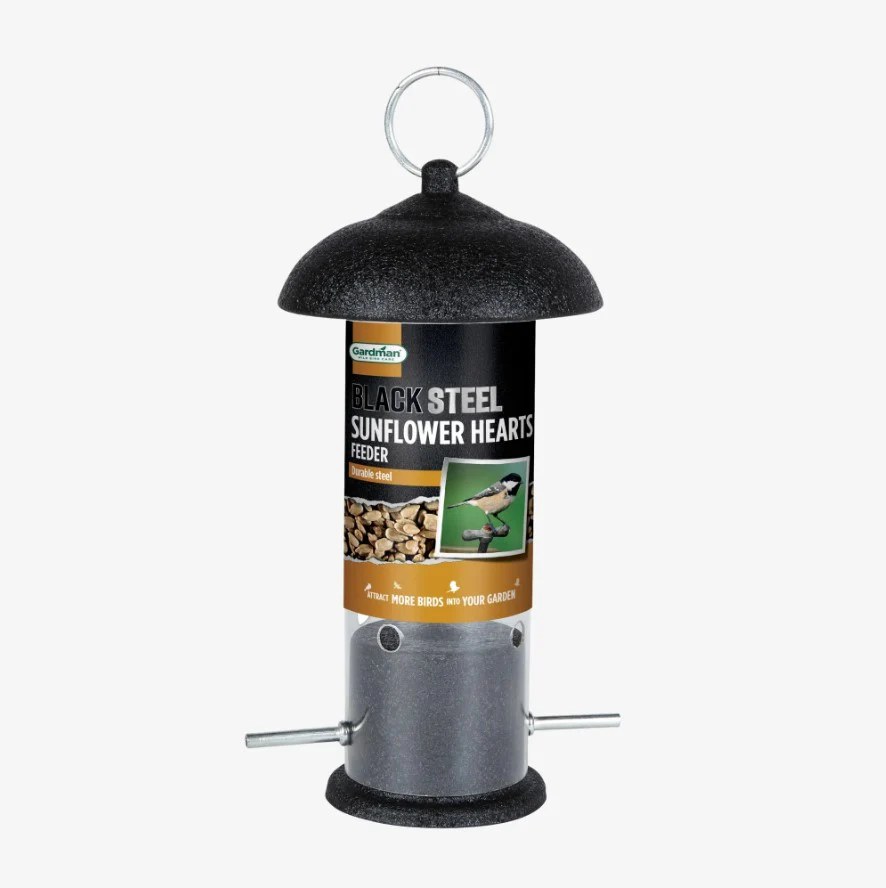 Gardman Black Steel Sunflower Heart Bird Feeder