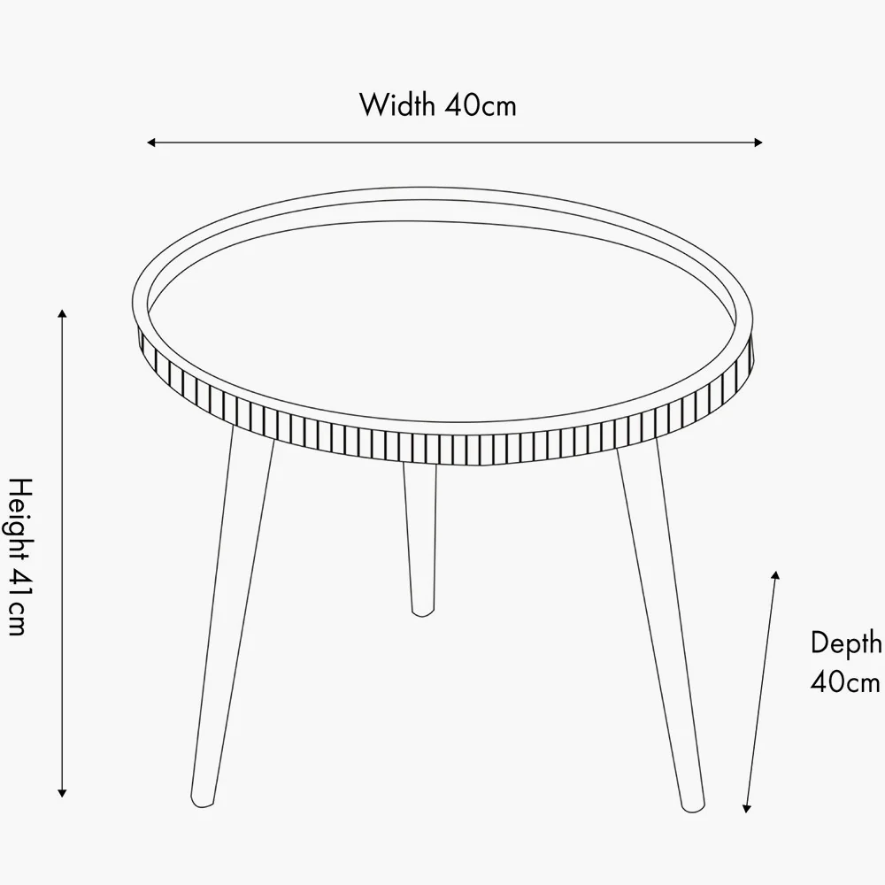 Hammond Natural and Black Pine Wood Side Table - Image 7