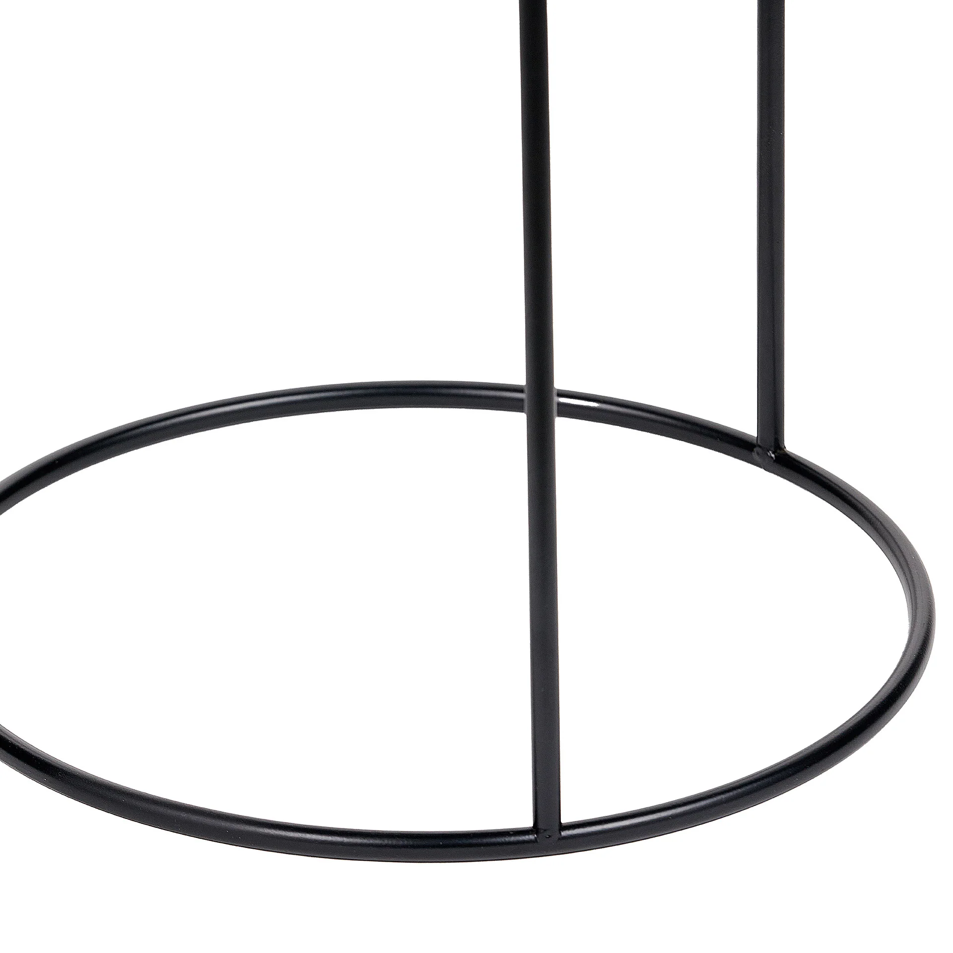 Hugo Black Wood Veneer and Black Metal Storage Table - Image 8