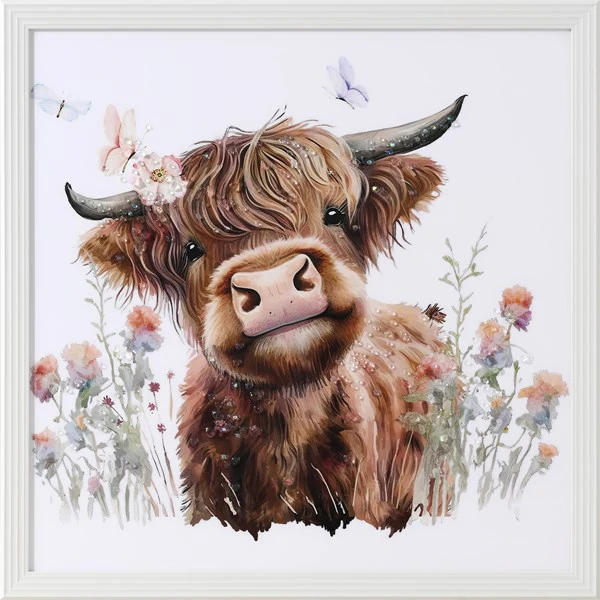 Highland Cow Crystal Picture 50cm - Image 2