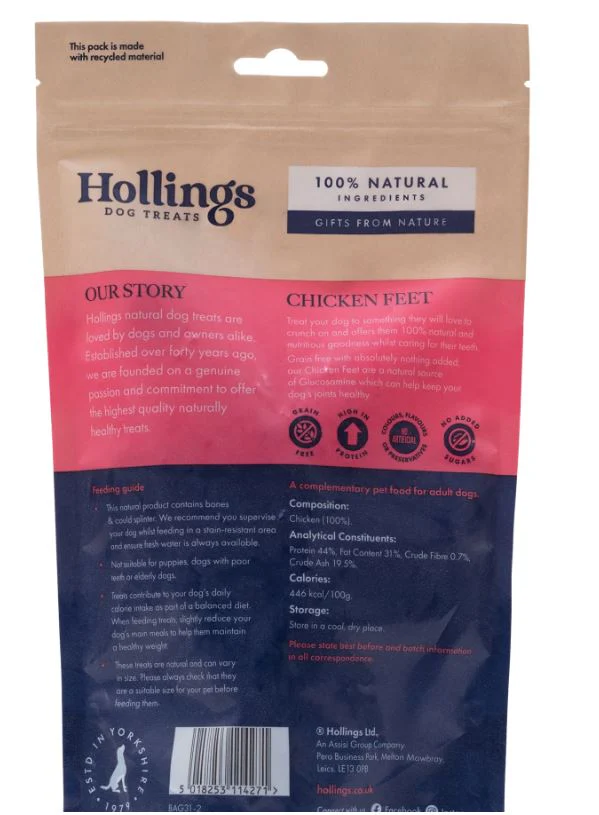 Hollings Chicken Feet 100g - Image 2