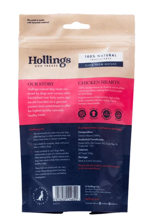 Hollings Chicken Hearts 60g - Image 2