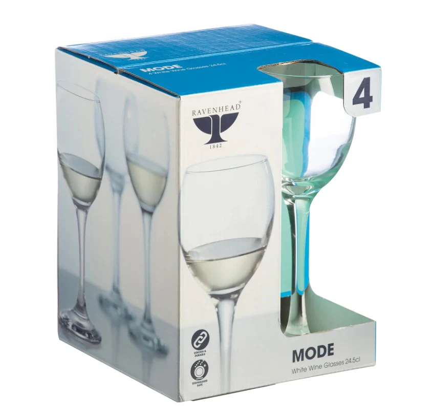 Ravenhead Mode Set Of 4 White Wine Glasses - 24.5cl - Image 2