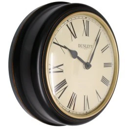 Dunlevy Antique Wall Clock - Black
