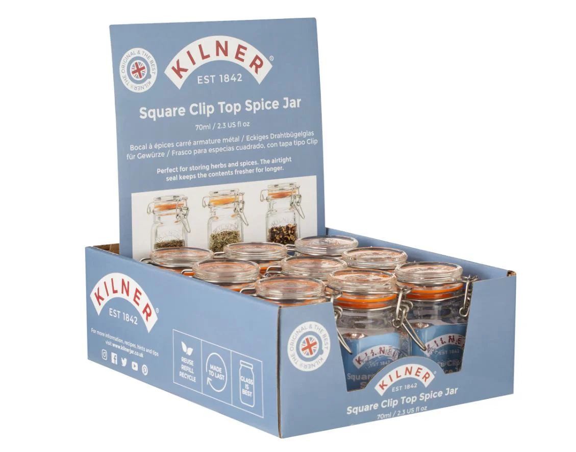 Kilner Clip Top Square Spice Jar 70ml - Image 3