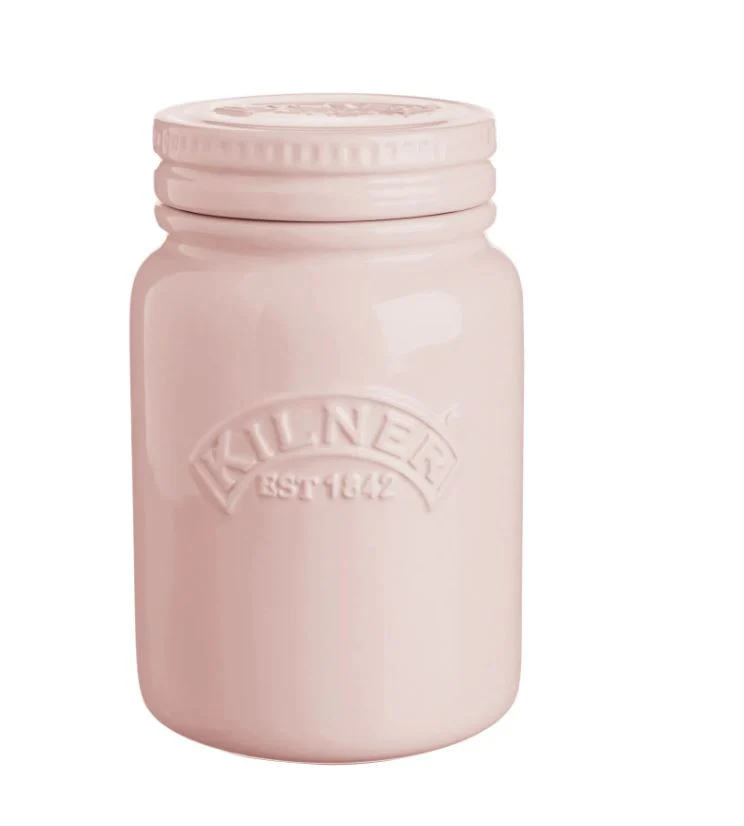 Kilner Ceramic Push Top Dustpink Jar 0.6 Litre - Image 3