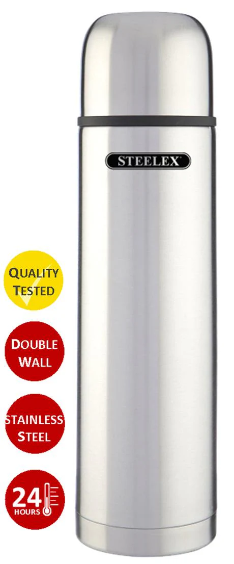 0.5lt Stainless Steel Bullet Flask Steelex