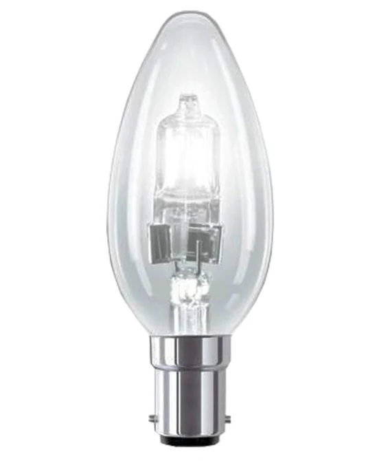 Solus (40w= 30w) Sbc Clear Candle Halogen Energy Saver Light Bulb