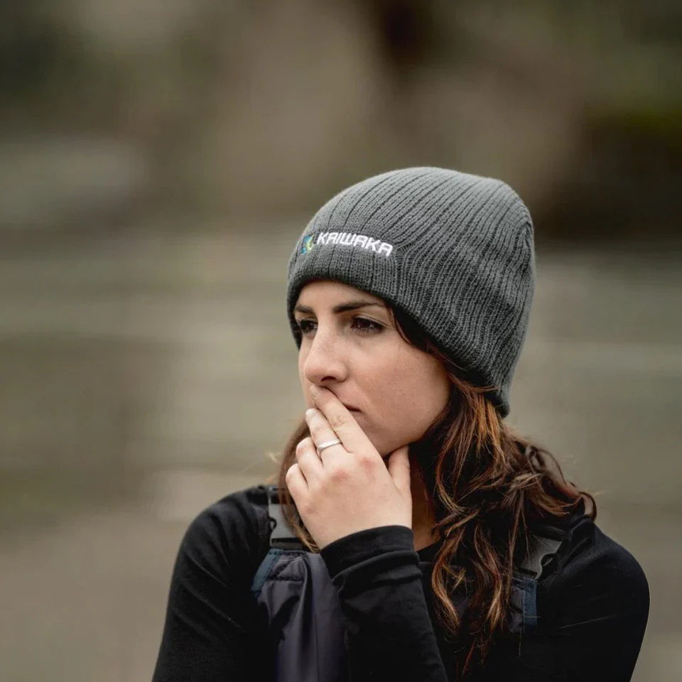 Kaiwaka Unisex Cable Knit Beanie Grey - Image 2