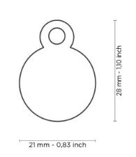 MyFamily Basic Chrome ID Tag – Small Round - Image 2