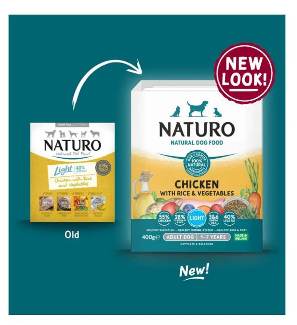 Naturo Adult Dog Light Chicken with Rice and Vegetables 400 g - Image 6