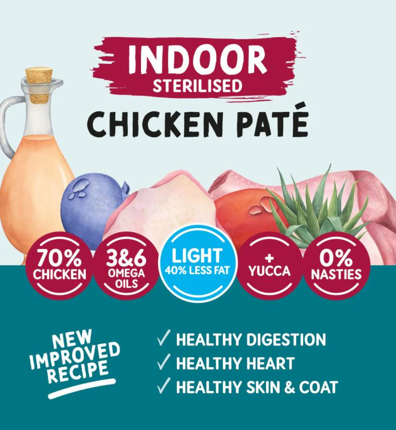 Naturo Cat Sterilised Chicken Paté Pouch 85g - Image 3