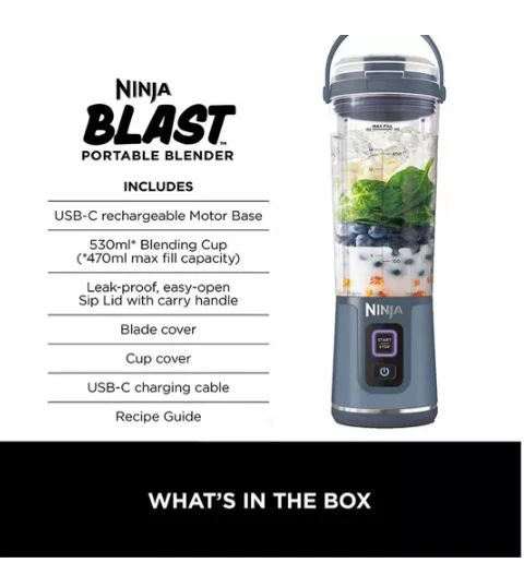 NINJA Blast BC151UKNV Cordless Blender BC151UKNV - Navy - Image 10