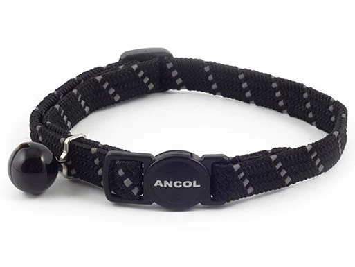Reflective Softweave Cat Collar Black - Image 2