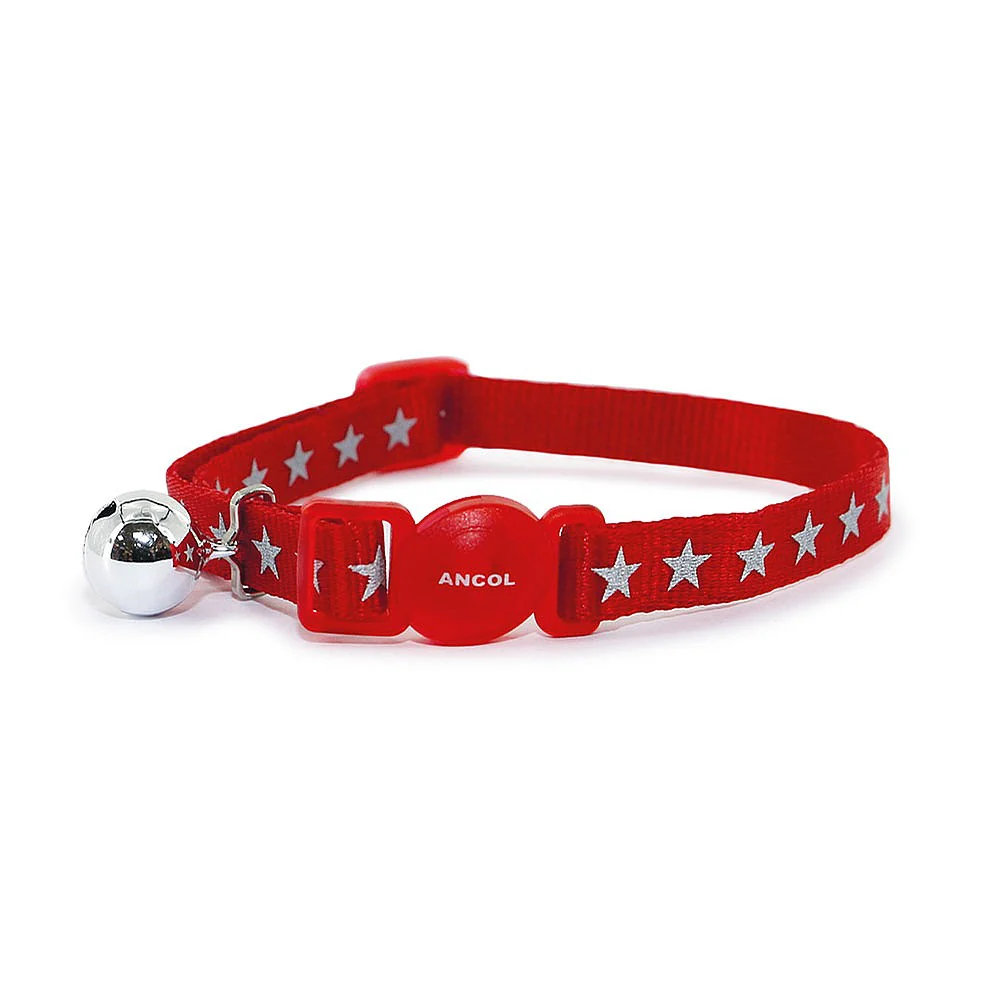 Reflective Red Star Cat Collar