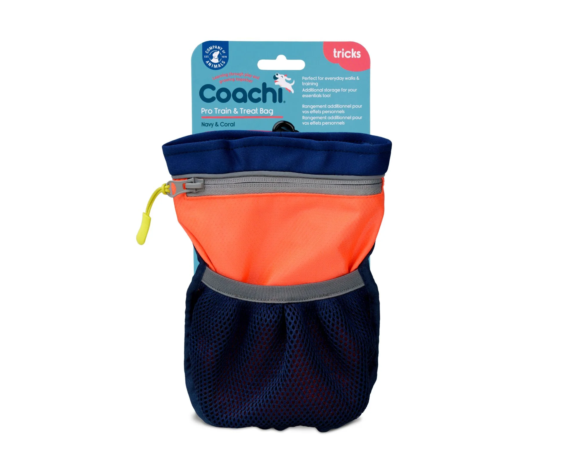Coachi Train & Treat Bag - Navy & Coral